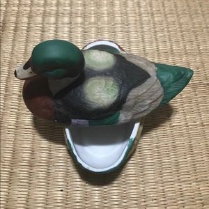 Vintage ceramic Duck Figure Jewelry /Dish
